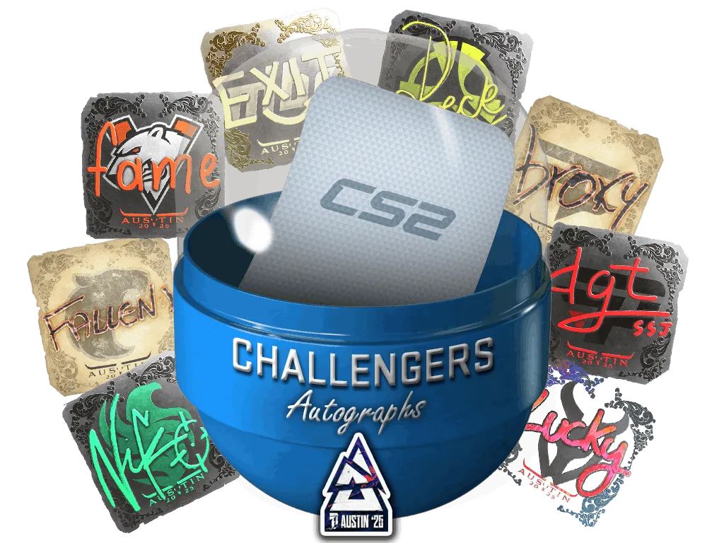 Austin 2025 Challengers Autograph Stickers