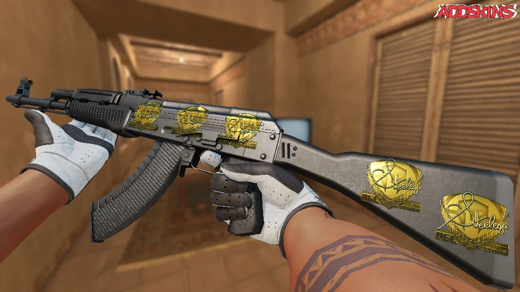 Sticker | steel (Gold) | Krakow 2017 inspecting