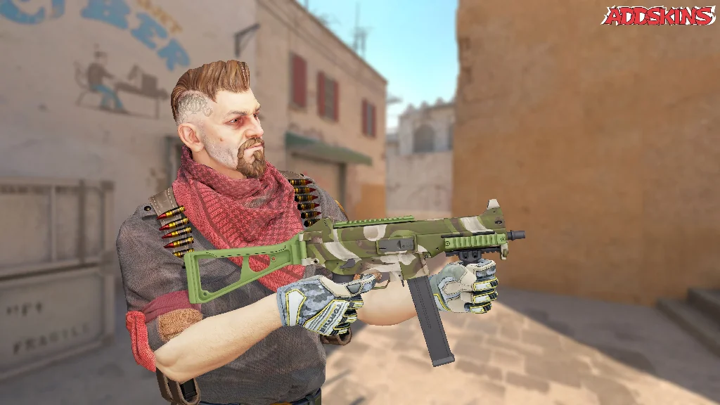 UMP-45 | Green Swirl pose-3