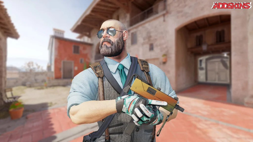 MAC-10 | Amber Fade pose-2