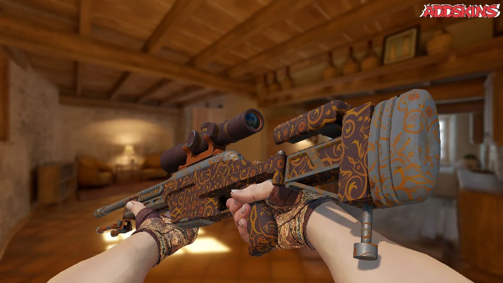 SSG 08 | Orange Filigree inspecting
