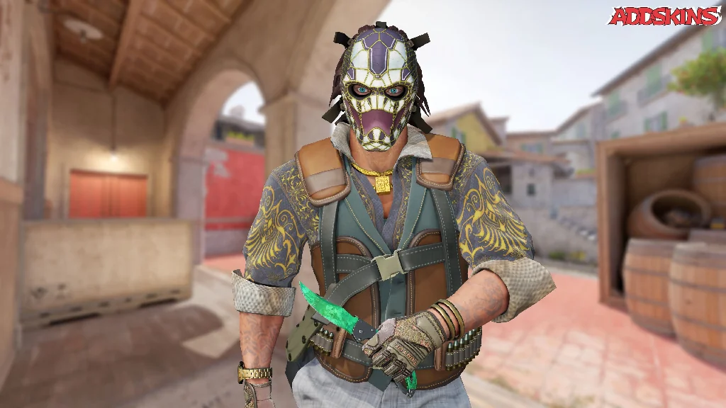 ★ Falchion Knife | Gamma Doppler Emerald pose-1