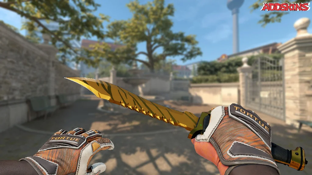 ★ Bowie Knife | Tiger Tooth holding