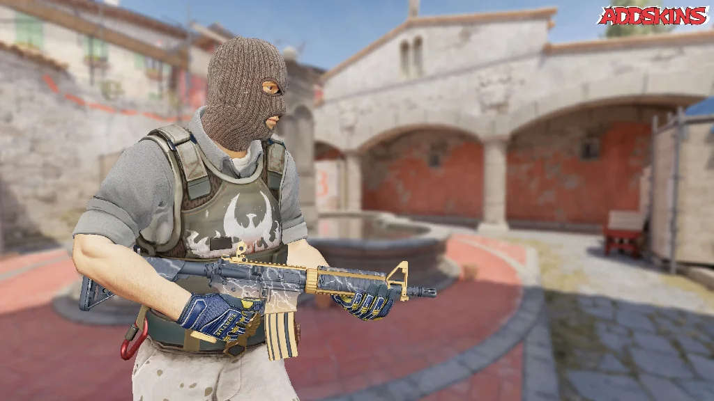 M4A4 | Sheet Lightning pose-3