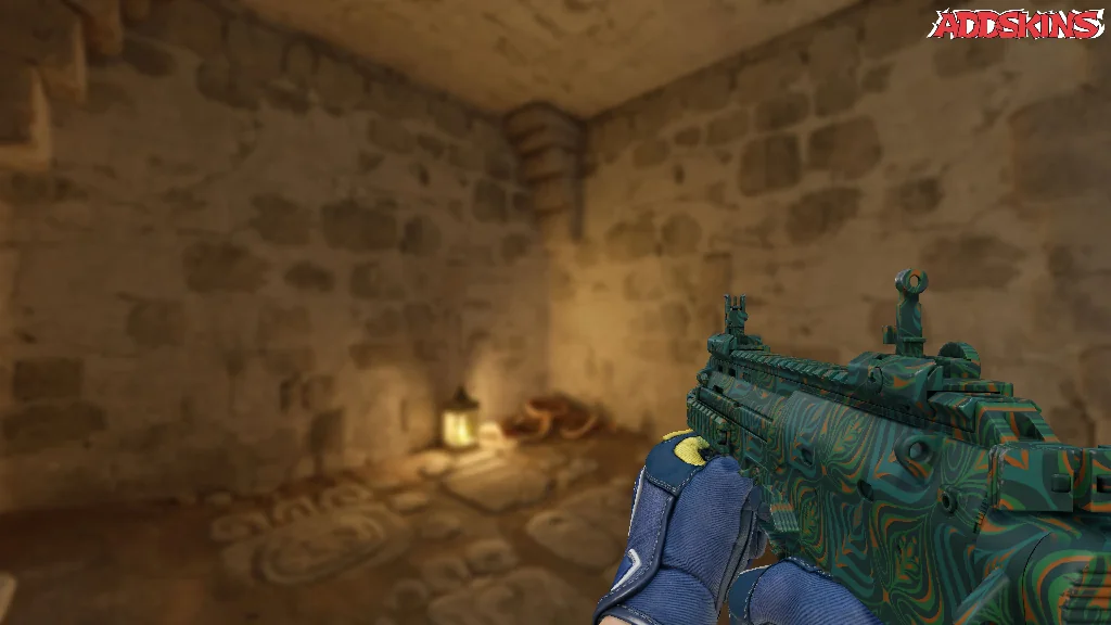 MP7 | Teal Blossom holding