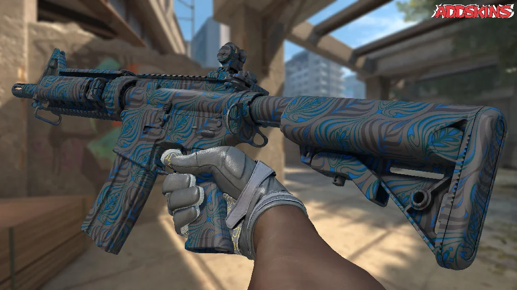 M4A4 | Dark Blossom inspecting