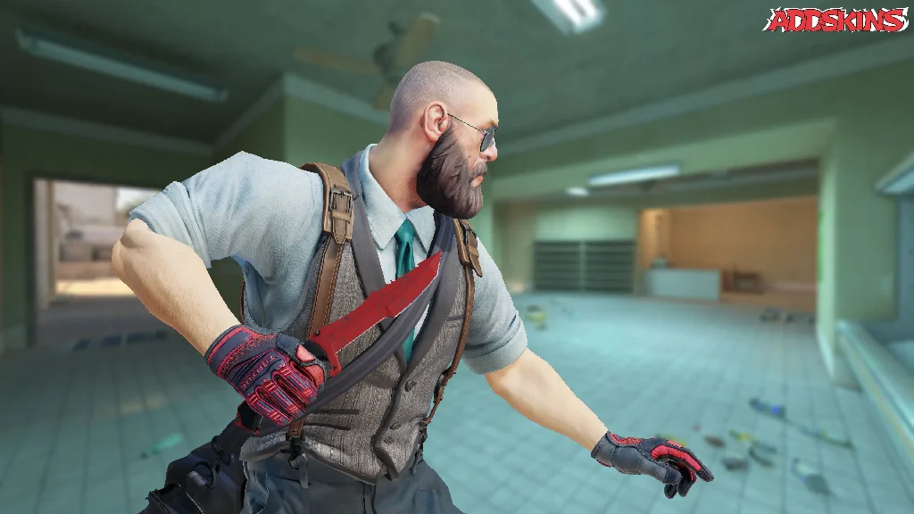 ★ Huntsman Knife | Crimson Web pose-3