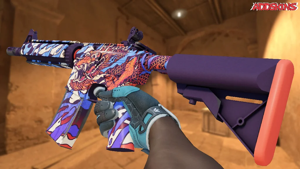 M4A4 | 龍王 (Dragon King) inspecting