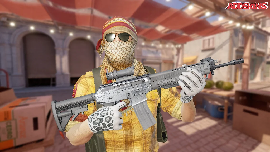 SG 553 | Damascus Steel pose-1