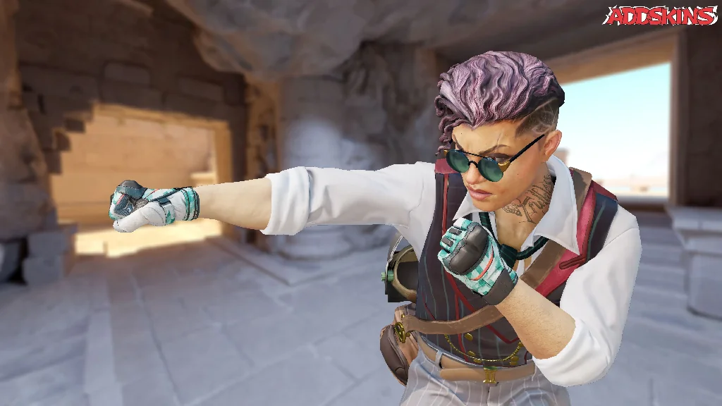 ★ Moto Gloves | Spearmint pose-3