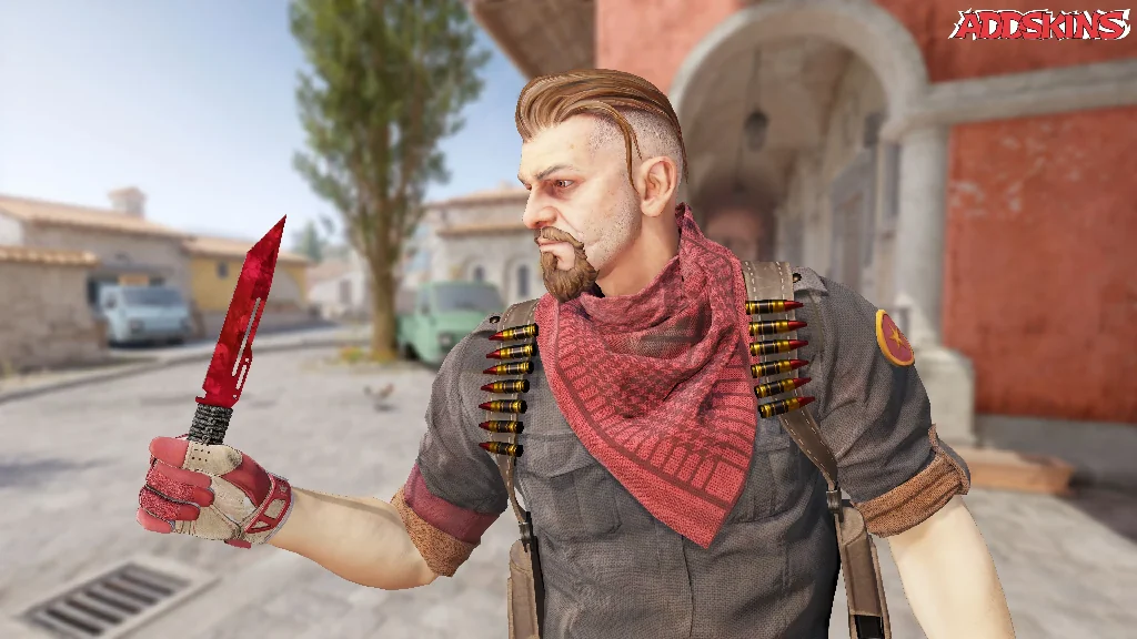 ★ Paracord Knife | Doppler Ruby pose-2