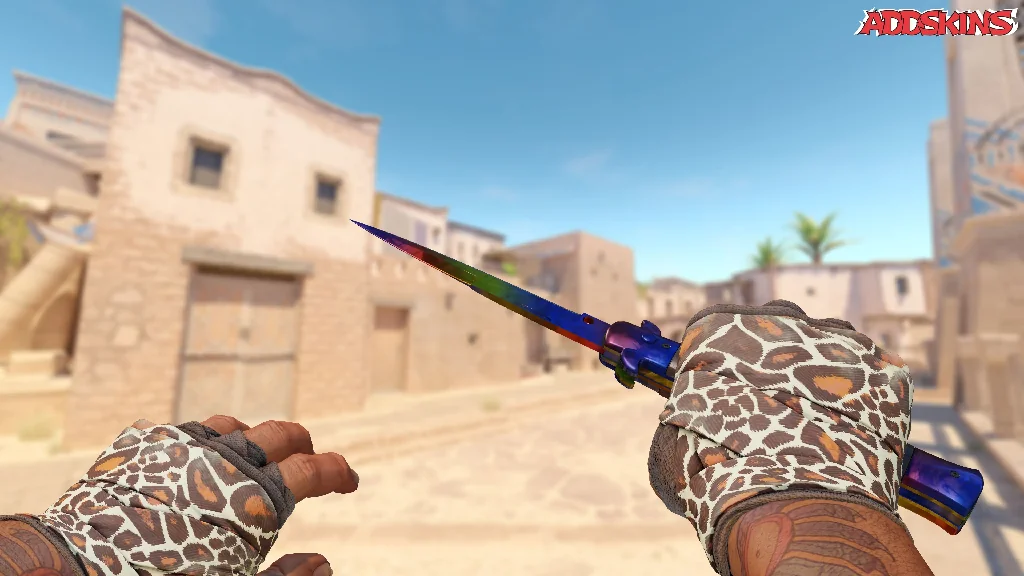 ★ Stiletto Knife | Marble Fade holding