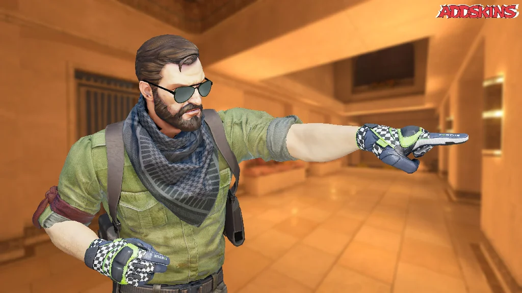 ★ Moto Gloves | Finish Line pose-2