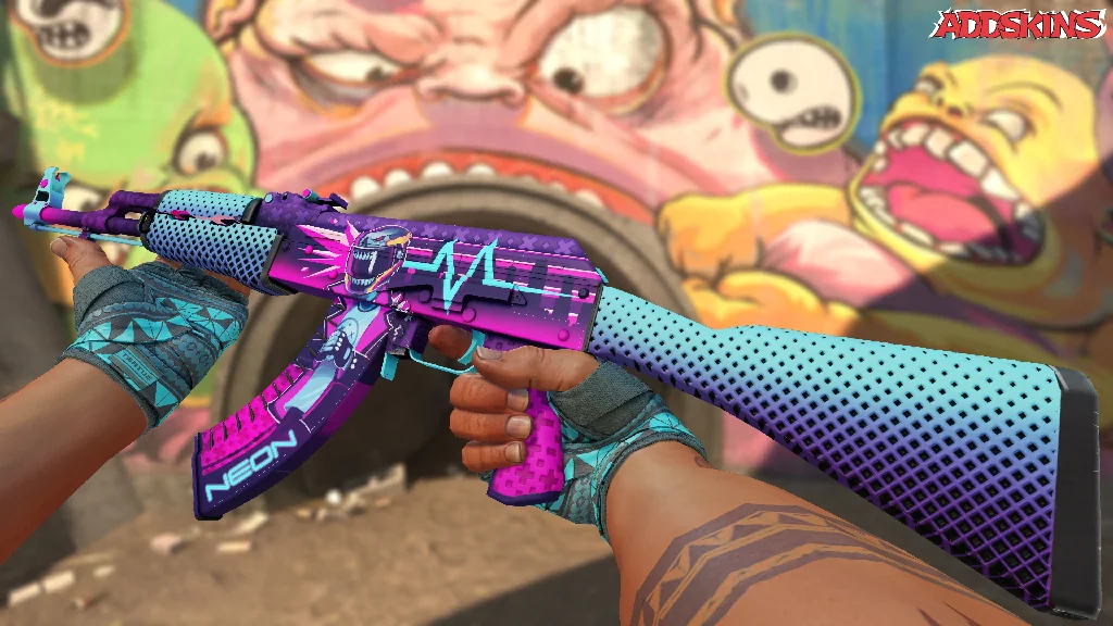 AK-47 | Neon Rider inspecting