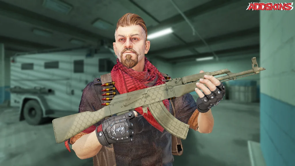 AK-47 | Safari Mesh pose-1