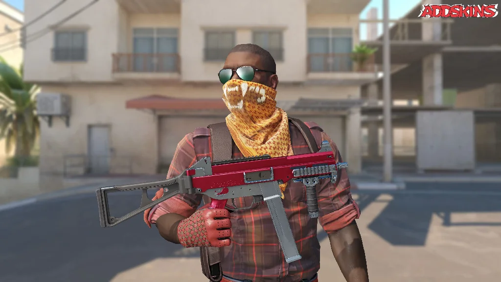 UMP-45 | Crimson Foil pose-1