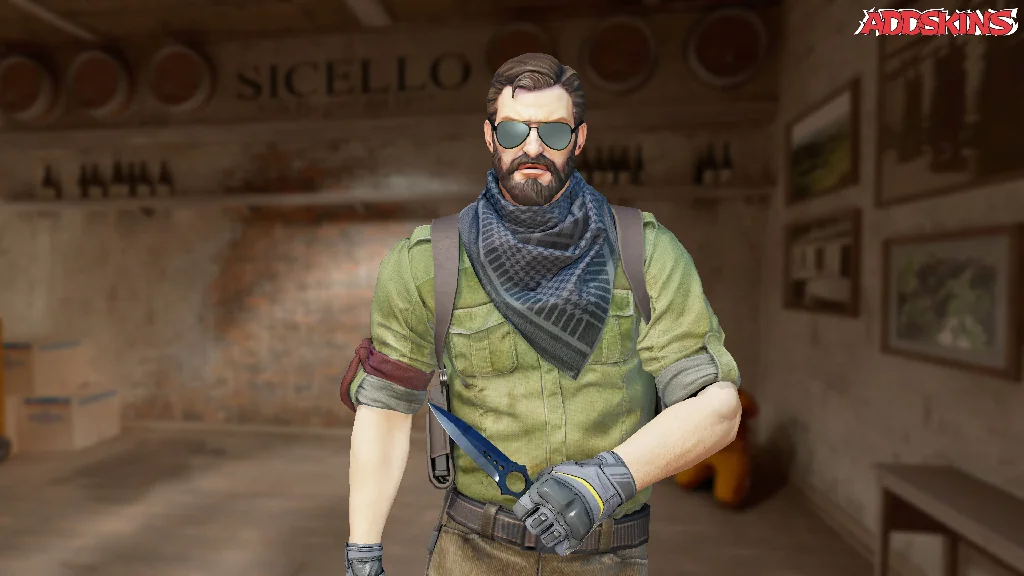 ★ Skeleton Knife | Blue Steel pose-1