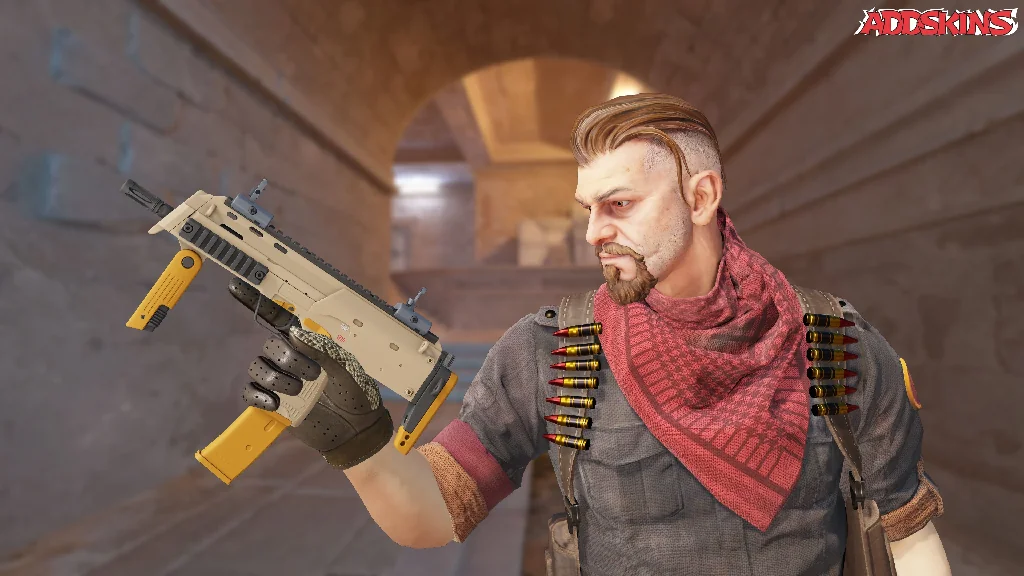 MP7 | Short Ochre pose-2