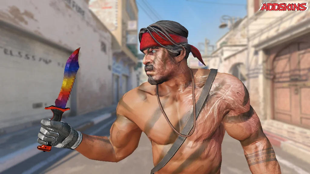 ★ Bowie Knife | Marble Fade pose-2