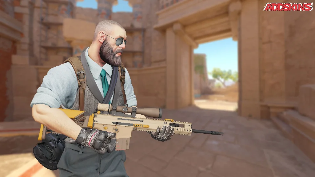 SCAR-20 | Short Ochre pose-3