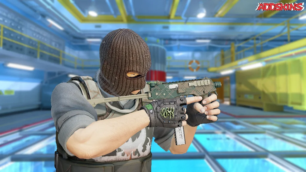 MP9 | Green Plaid pose-3
