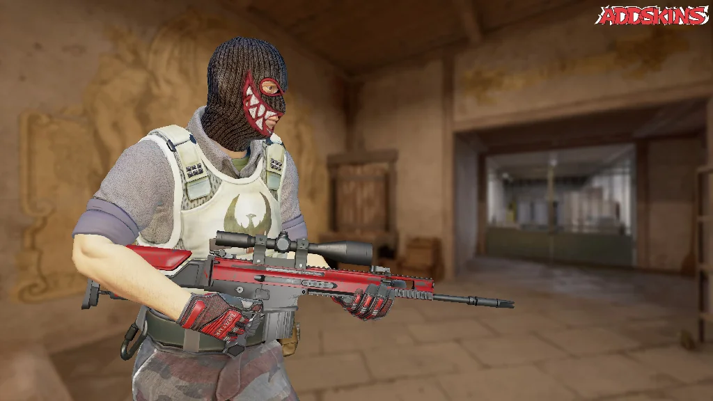 SCAR-20 | Crimson Web pose-3