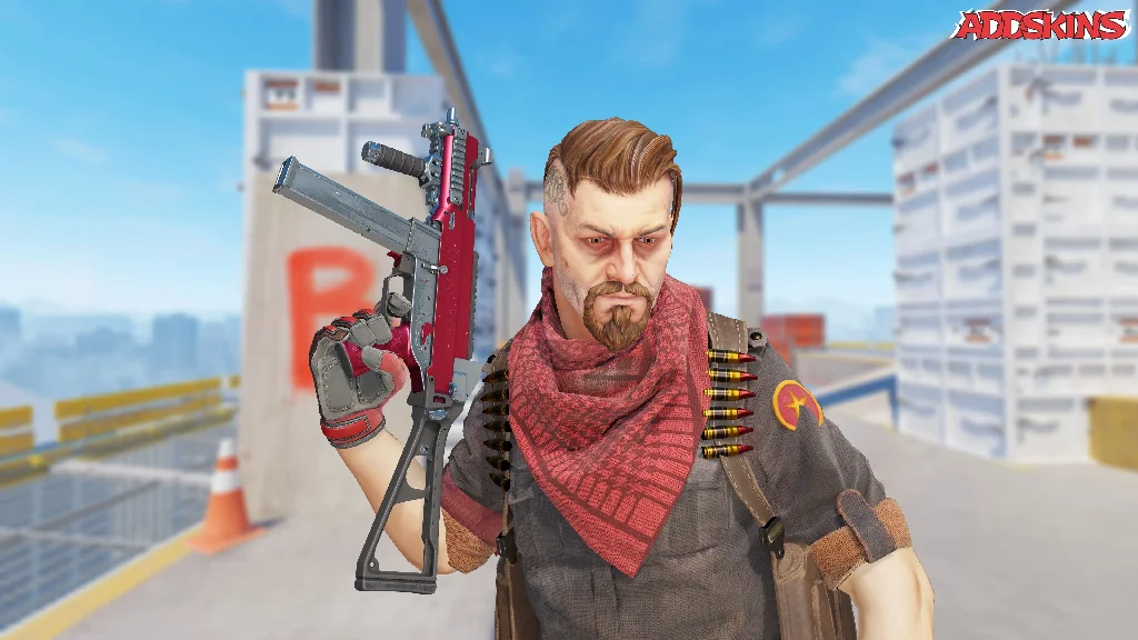 UMP-45 | Crimson Foil pose-2