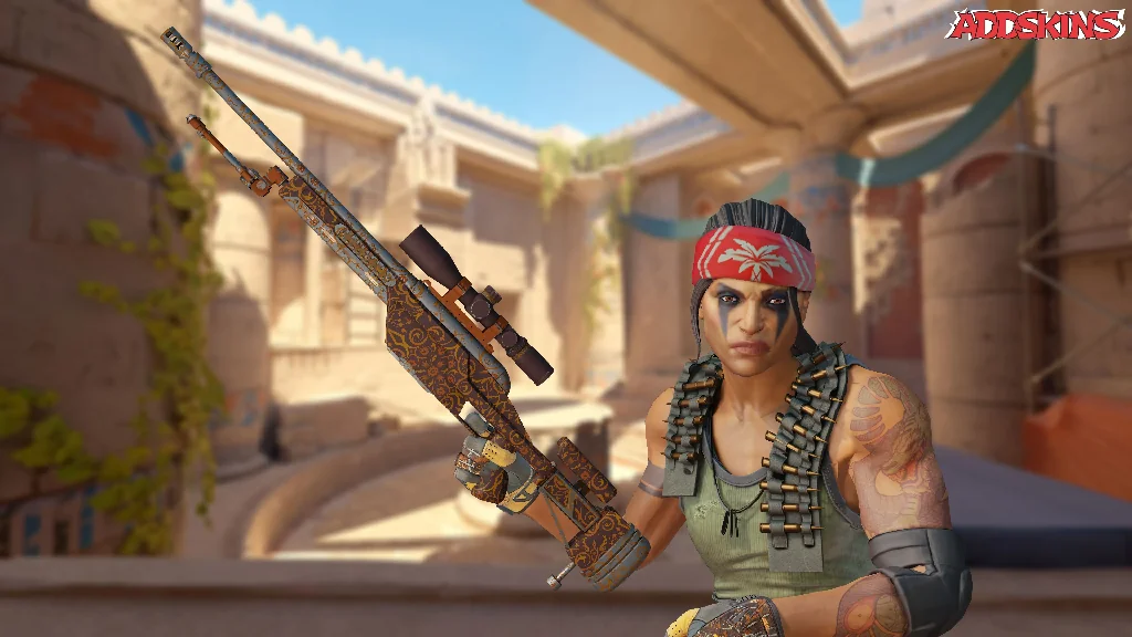 SSG 08 | Orange Filigree pose-2