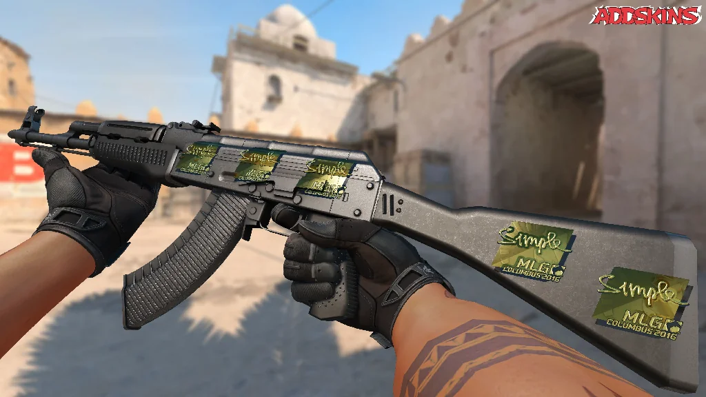 Sticker | s1mple (Gold) | MLG Columbus 2016 inspecting
