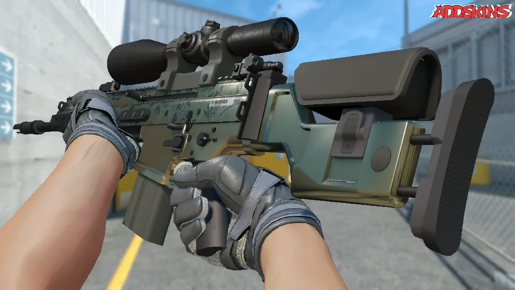 SCAR-20 | Army Sheen inspecting
