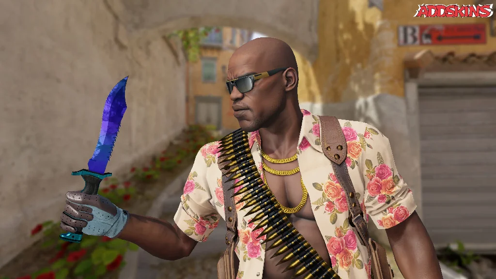 ★ Bowie Knife | Doppler Sapphire pose-2