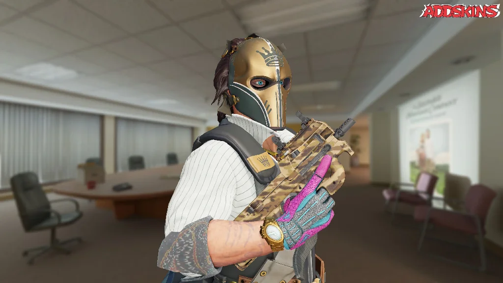 P90 | Desert Halftone pose-2