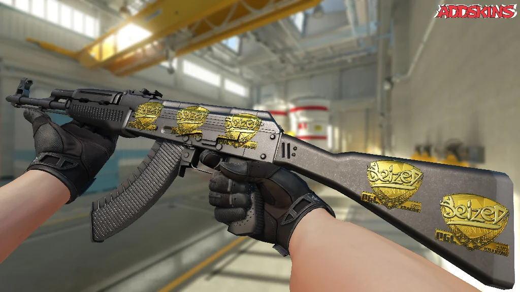 Sticker | seized (Gold) | Krakow 2017 inspecting