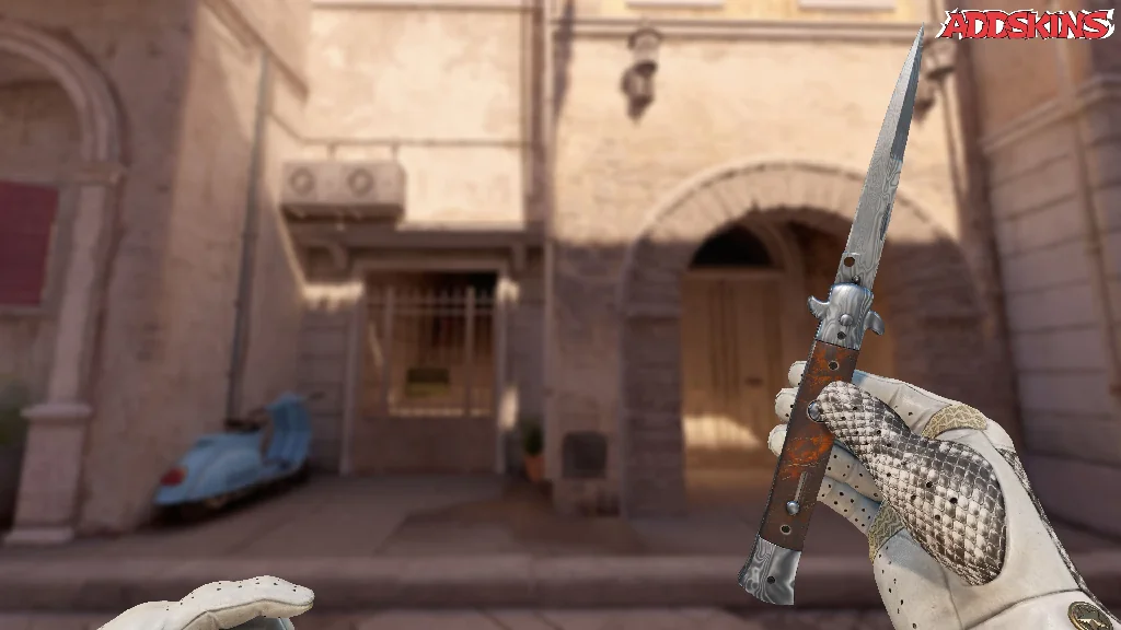 ★ Stiletto Knife | Damascus Steel inspecting