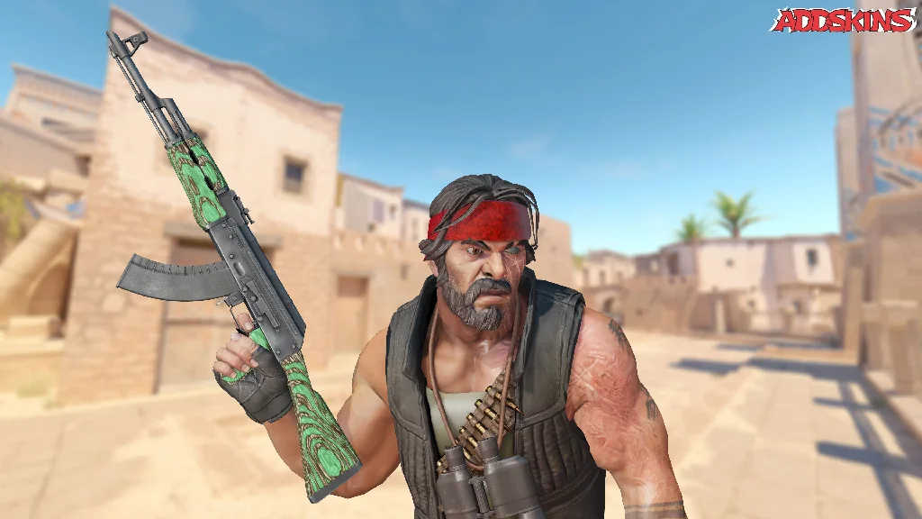 AK-47 | Green Laminate pose-2