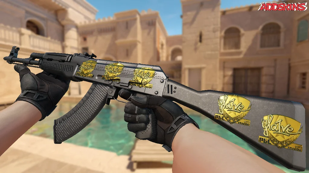 Sticker | gla1ve (Gold) | Krakow 2017 inspecting