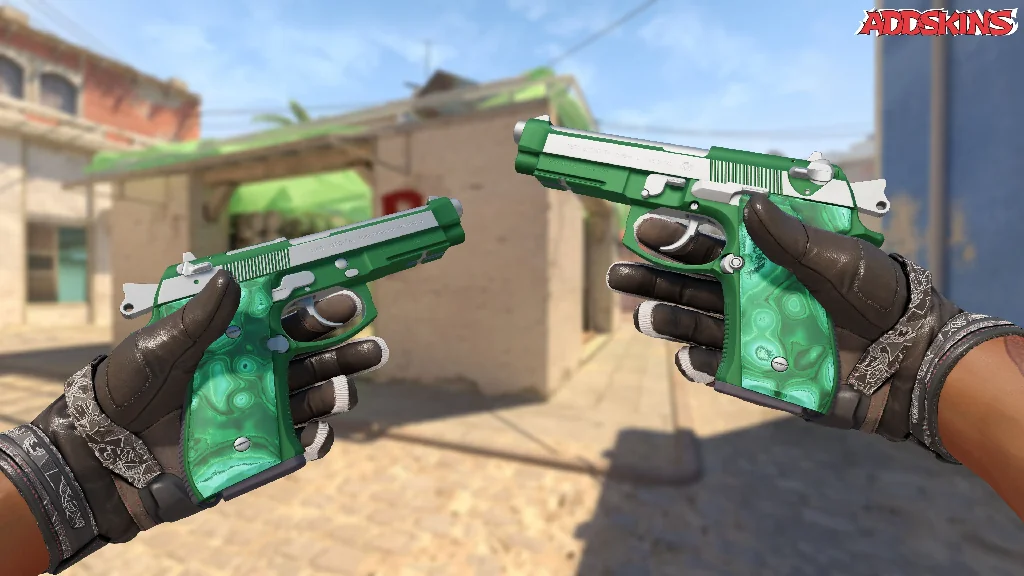 Dual Berettas | Polished Malachite inspecting