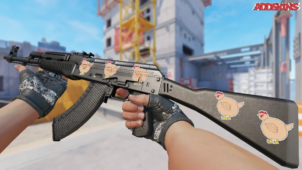 Sticker | Poorly Drawn Chicken inspecting