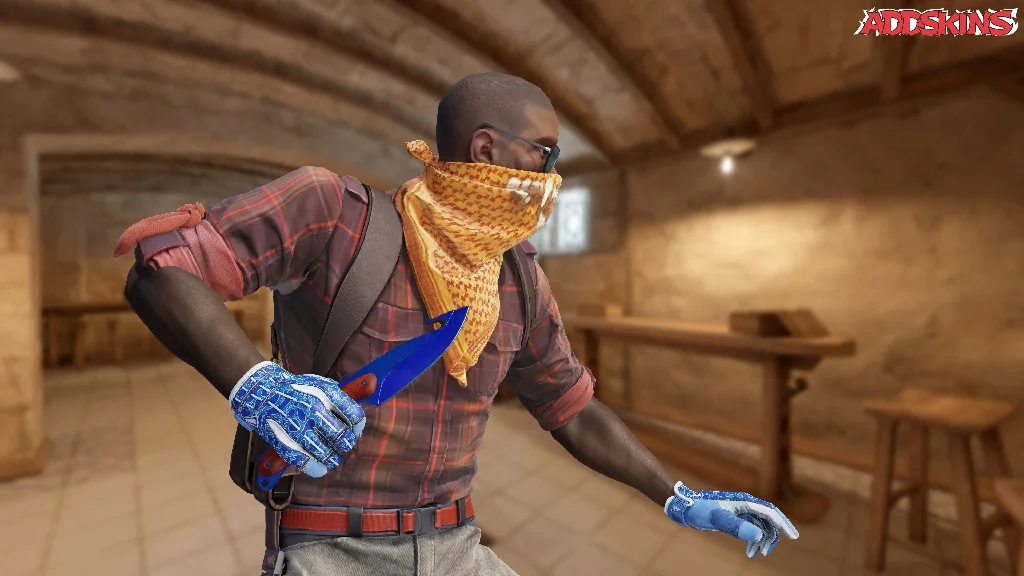 ★ Gut Knife | Doppler Sapphire pose-3