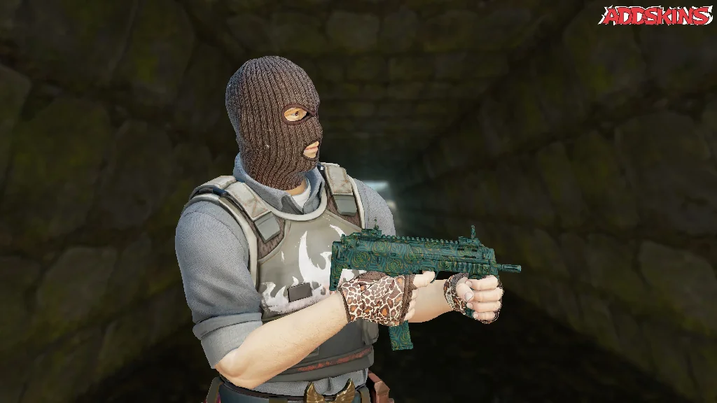 MP7 | Teal Blossom pose-3