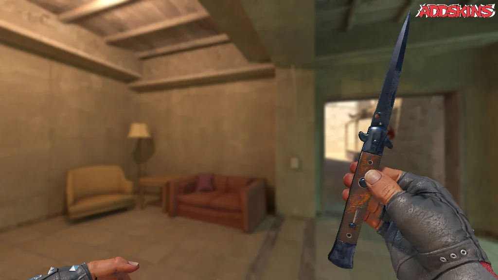 ★ Stiletto Knife | Blue Steel inspecting