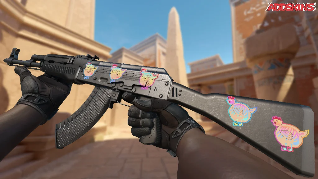 Sticker | Poorly Drawn Chicken (Holo) inspecting
