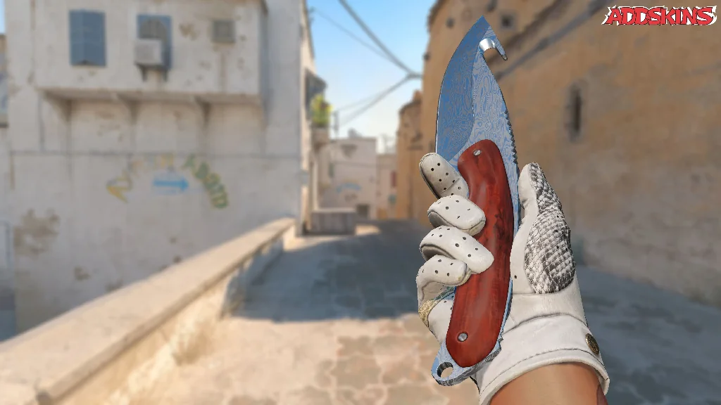 ★ Gut Knife | Damascus Steel inspecting