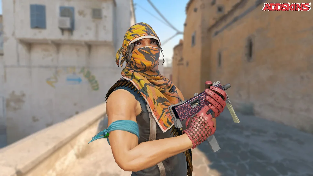 MAC-10 | Red Filigree pose-3
