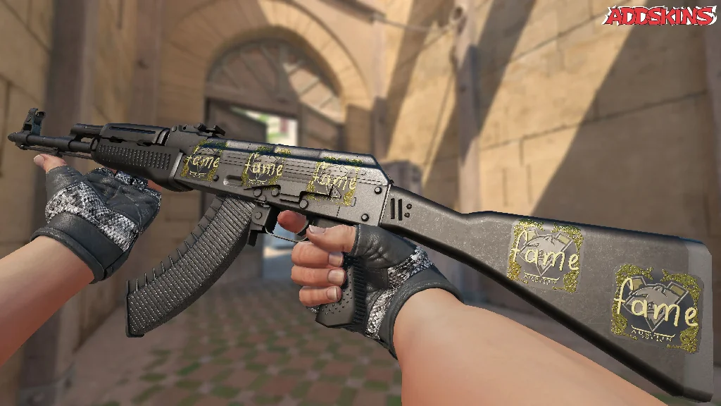 Sticker | fame (Gold) | Austin 2025 inspecting