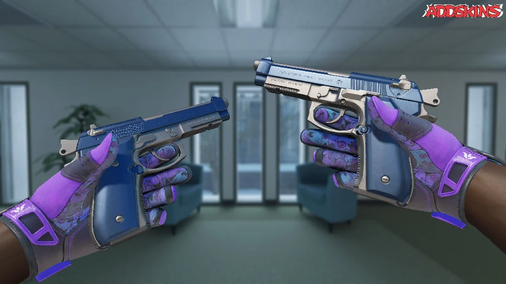 Dual Berettas | Anodized Navy inspecting