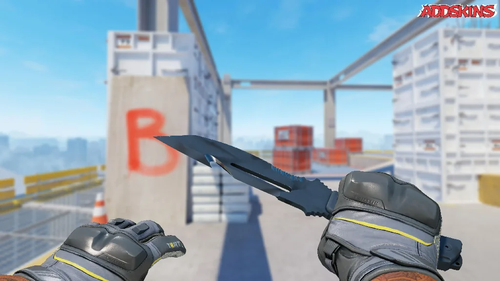 ★ Survival Knife | Night Stripe holding