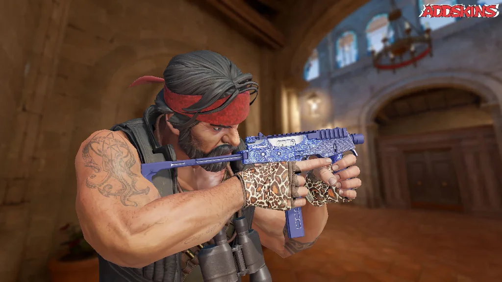 MP9 | Cobalt Paisley pose-3