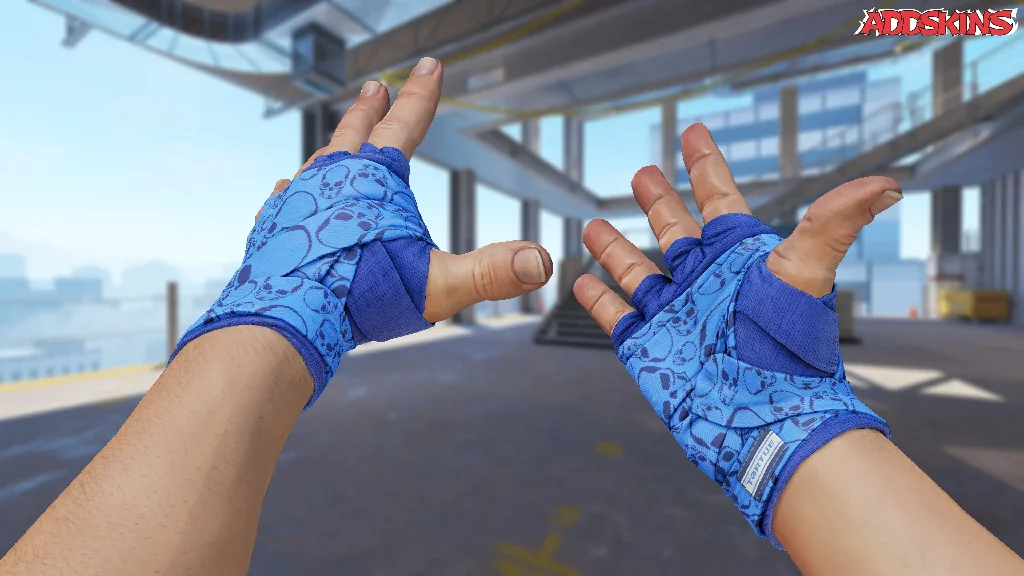★ Hand Wraps | Cobalt Skulls inspecting