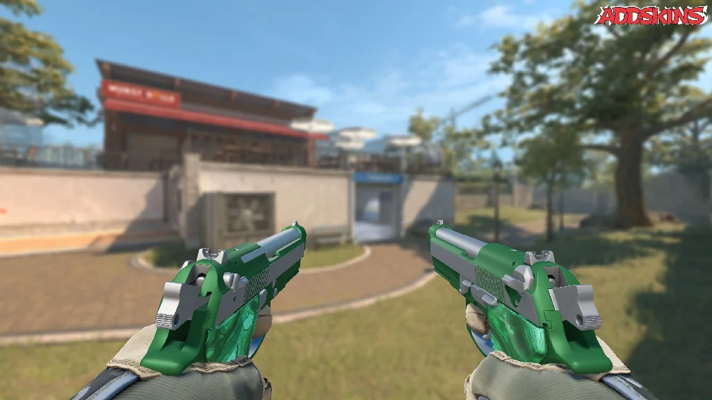 Dual Berettas | Polished Malachite holding